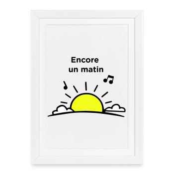 Encore un matin - Affiche encadrée (27 × 37 cm) - blanc - Devant