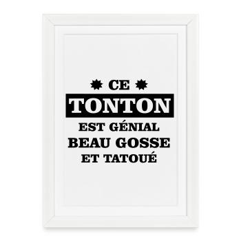 Un tonton génial - Affiche encadrée (27 × 37 cm) - blanc - Devant