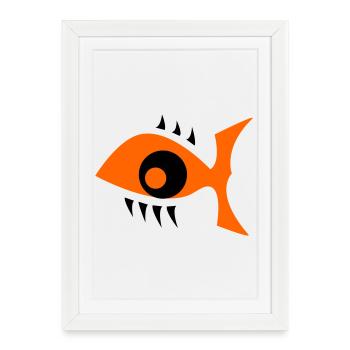 Eye Fish - Augenfisch - Framed poster (27 × 37 cm) - white - Front