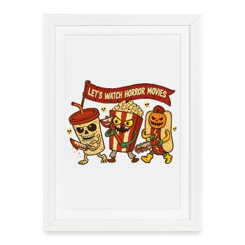 Scary Horror Movie Fans Halloween Horror Movie - Framed poster (27 × 37 cm) - white - Front