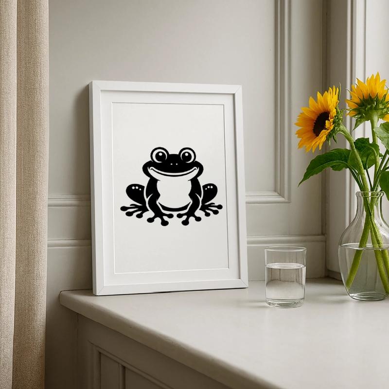 Toad Comic Frog Framed poster (27 × 37 cm)