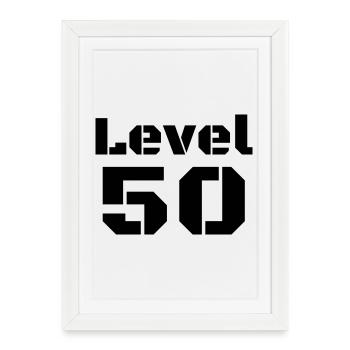 Level 50 - Framed poster (27 × 37 cm) - white - Front