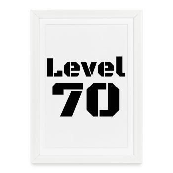 Level 70 - Framed poster (27 × 37 cm) - white - Front
