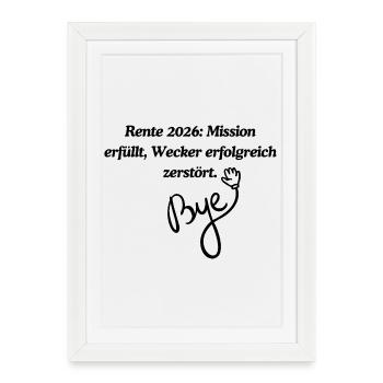 Pension 2026 - Framed poster (27 × 37 cm) - white - Front