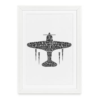 Phonetic Alphabet Pilot Shirt - Framed poster (27 × 37 cm) - white - Front
