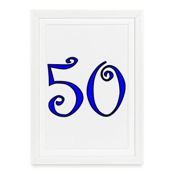 50. 50 YEARS. 50th ANNIVERSARY. 50 YEARS ANNIVERSARY. - Framed poster (27 × 37 cm) - white - Front
