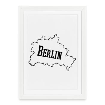 Berlin - Affiche encadrée (27 × 37 cm) - blanc - Devant
