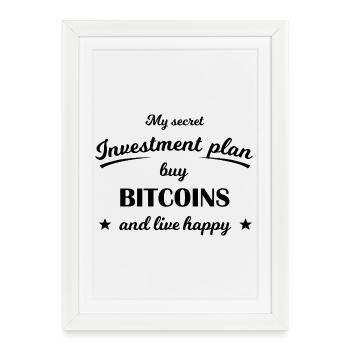Bitcoin Investment Plan - Framed poster (27 × 37 cm) - white - Front