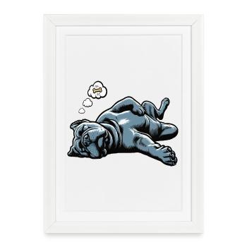Canne Corso Cane Corsos Corso Hélic Corso Propriétaire - Affiche encadrée (27 × 37 cm) - blanc - Devant