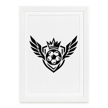 Football Coat of Arms - Framed poster (27 × 37 cm) - white - Front