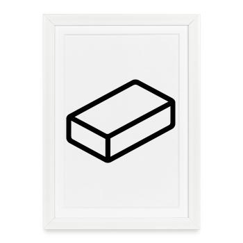 brick - Framed poster (27 × 37 cm) - white - Front