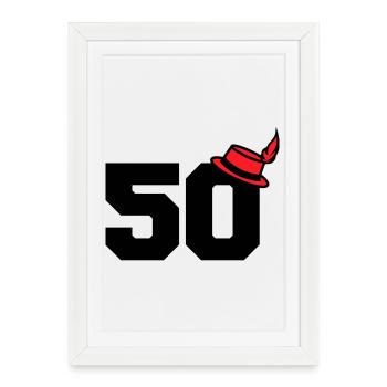 50 - Framed poster (27 × 37 cm) - white - Front