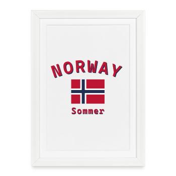 Norway Summer - Framed poster (27 × 37 cm) - white - Front
