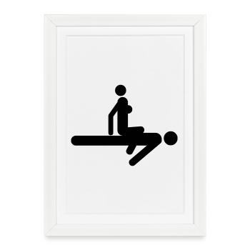 Sex position - Framed poster (27 × 37 cm) - white - Front