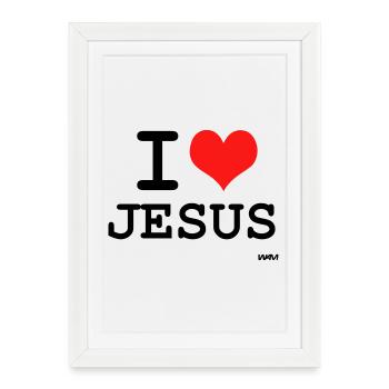 jesus - Framed poster (27 × 37 cm) - white - Front
