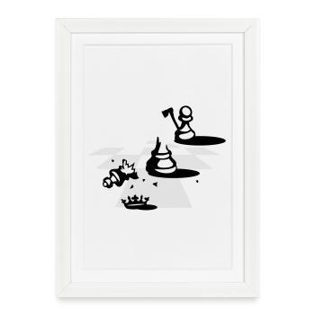 schachmatt - Framed poster (27 × 37 cm) - white - Front