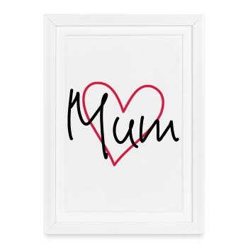 Anniversaire fête des mères - Affiche encadrée (27 × 37 cm) - blanc - Devant