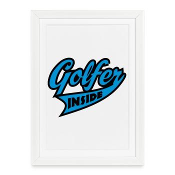 golf - Affiche encadrée (27 × 37 cm) - blanc - Devant