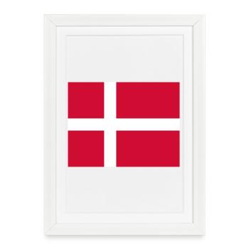 Denmark - Framed poster (27 × 37 cm) - white - Front