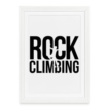 de l'escalade alpinisme - Affiche encadrée (27 × 37 cm) - blanc - Devant