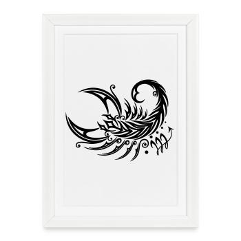 Astrological zodiac, scorpion - Framed poster (27 × 37 cm) - white - Front
