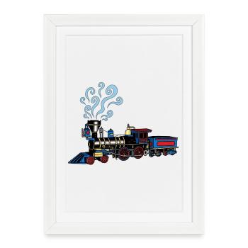 Locomotive - Affiche encadrée (27 × 37 cm) - blanc - Devant