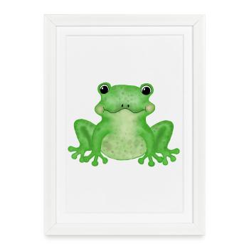 Frog - Framed poster (27 × 37 cm) - white - Front