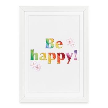 Sois heureux Arc-en-ciel - Sonja Ariel von Staden - Affiche encadrée (27 × 37 cm) - blanc - Devant