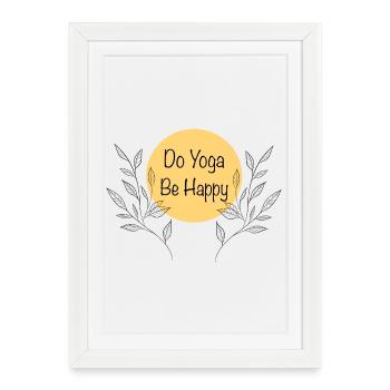 Yoga - Affiche encadrée (27 × 37 cm) - blanc - Devant