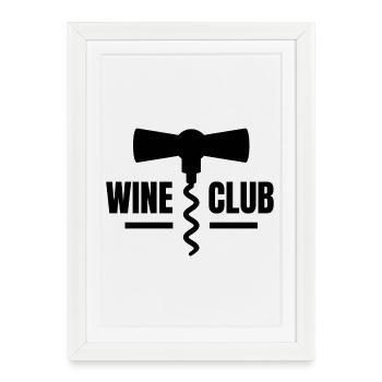 vin, amateur de vin, wine club - Affiche encadrée (27 × 37 cm) - blanc - Devant