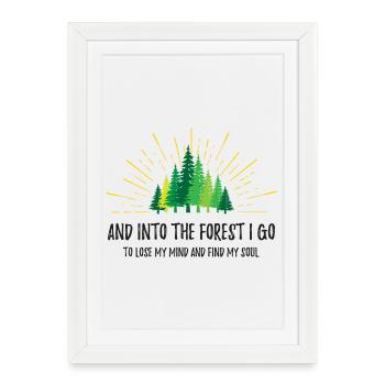 Et je vais dans la forêt - Affiche encadrée (27 × 37 cm) - blanc - Devant