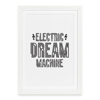 Electric Dream Machine Type 2 Supercharge Electric - Framed poster (27 × 37 cm) - white - Front