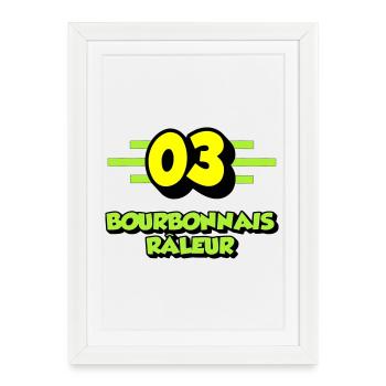 Bourbonnais râleur - Affiche encadrée (27 × 37 cm) - blanc - Devant