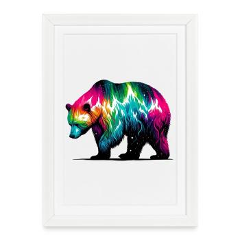 Bear - Framed poster (27 × 37 cm) - white - Front