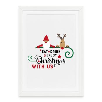 Dictons amusants pour Noël - Affiche encadrée (27 × 37 cm) - blanc - Devant
