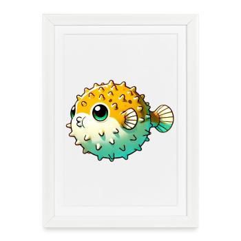 Blowfish - Affiche encadrée (27 × 37 cm) - blanc - Devant