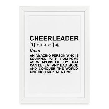 Signification de la pom-pom girl - Affiche encadrée (27 × 37 cm) - blanc - Devant