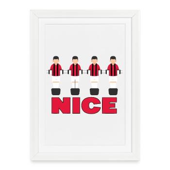 Nice - Framed poster (27 × 37 cm) - white - Front