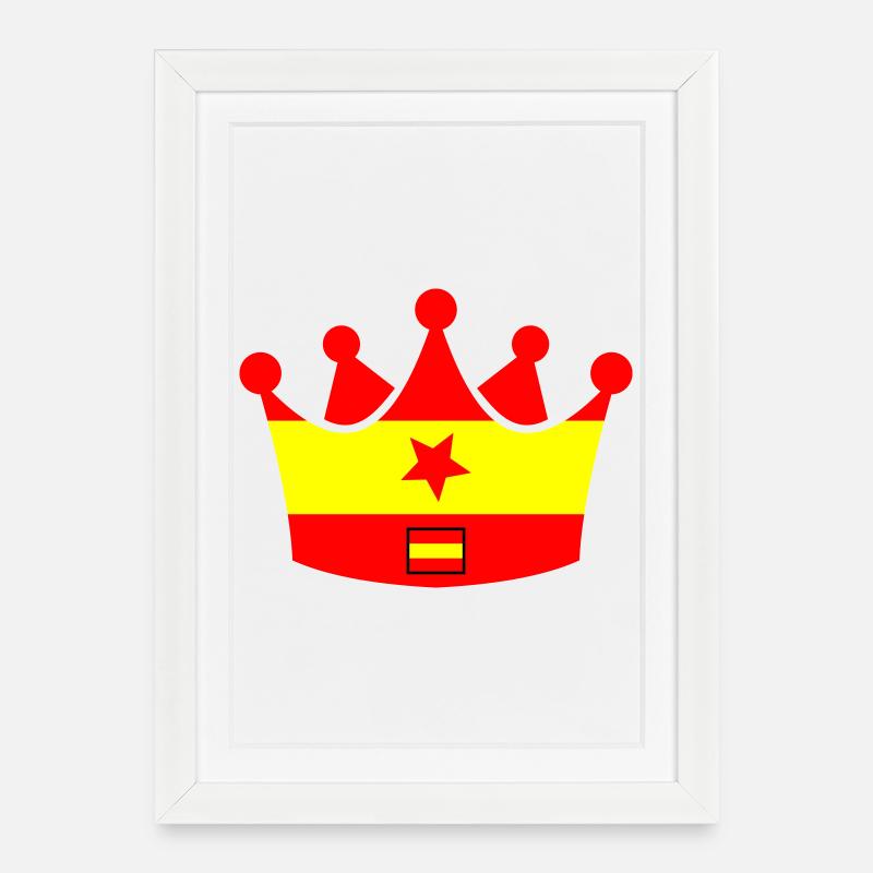 Couronne espagnole - Affiche encadrée (27 × 37 cm) - blanc