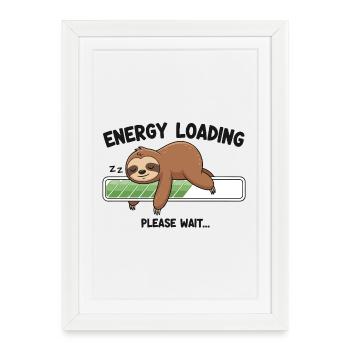 Battery Nap Mode - Framed poster (27 × 37 cm) - white - Front