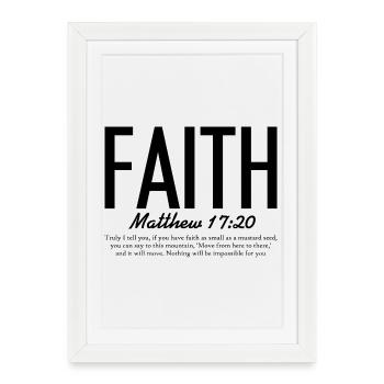 Monochrome Noir minimaliste - Affiche encadrée (27 × 37 cm) - blanc - Devant