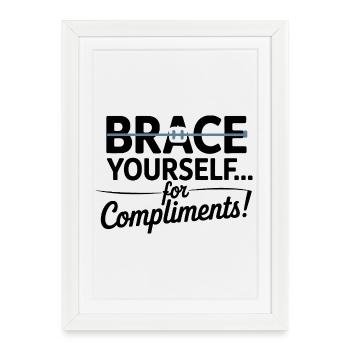 Orthèse Visage Orthodontique Life Design - Affiche encadrée (27 × 37 cm) - blanc - Devant