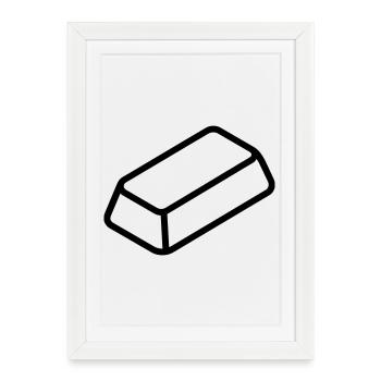 Gold Bar - Framed poster (27 × 37 cm) - white - Front