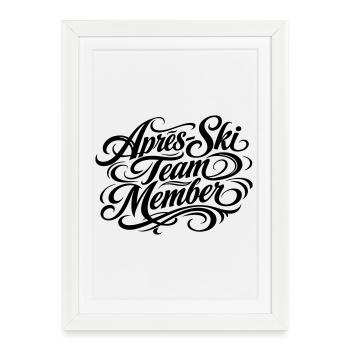 APRrès Ski Team - Framed poster (27 × 37 cm) - white - Front