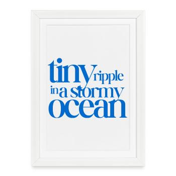 Tiny ripple in a stormy ocean - Framed poster (27 × 37 cm) - white - Front