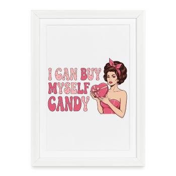 I Can Buy Myself Candy – Retro Pop-Art Design - Framed poster (27 × 37 cm) - white - Front