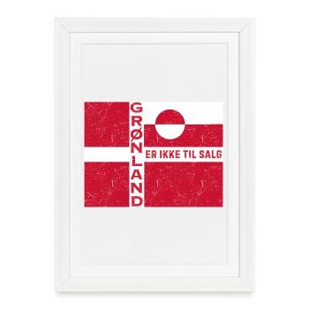 Emblème du Groenland Non à vendre - Affiche encadrée (27 × 37 cm) - blanc - Devant