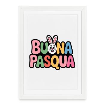 Happy Easter Funny - Framed poster (27 × 37 cm) - white - Front