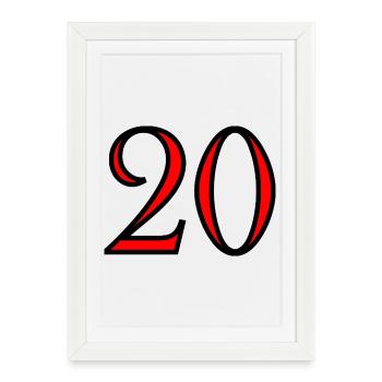 20. 20th ANNIVERSARY. 20 YEARS ANNIVERSARY. 20 YEARS. - Framed poster (27 × 37 cm) - white - Front