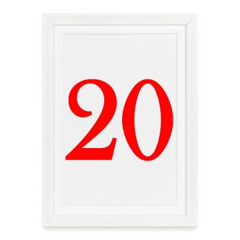 20. 20th ANNIVERSARY. 20 YEARS ANNIVERSARY. 20 YEARS. - Framed poster (27 × 37 cm) - white - Front
